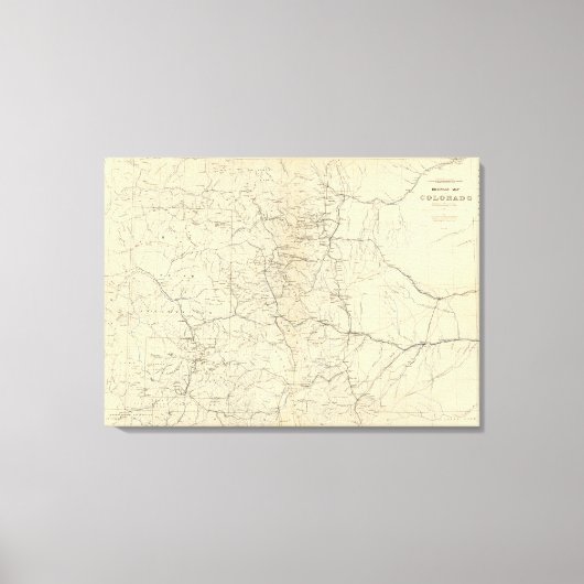 Drainagekaart van Colorado Canvas Afdruk (Voorkant)