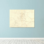 Drainagekaart van Colorado Canvas Afdruk (Insitu (Houten vloer))