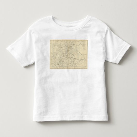 Drainagekaart van Colorado Kinder Shirts (Voorkant)