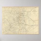 Drainagekaart van Colorado Poster (Voorkant)