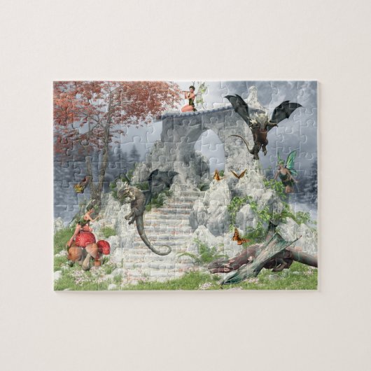 Drake Babies en Feeën Fantasie Legpuzzel (Horizontaal)