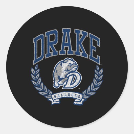 Drake Bulldogs Overwinning Ronde Sticker (Voorkant)