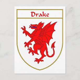 Drake coat van wapens/familiekust briefkaart