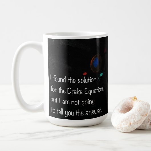 Drake Equation grappige quote koffie-mok Koffiemok (Met donut)