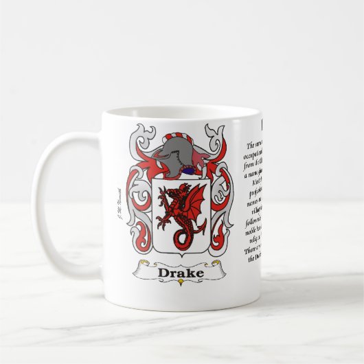 Drake Family Coat of Arms mok (Links)