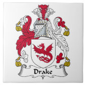 Drake Family Crest Tegeltje (Voorkant)