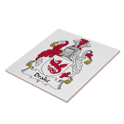 Drake Family Crest Tegeltje (Zijkant)