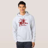 Drake Gravure - Robijn Rood Hoodie (Voorkant volledig)