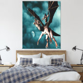 Drake Hemel Krijger Canvas Afdruk (Insitu (Slaapkamer))