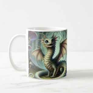 Drake Jabberwocky Schattig Fantasie Wezen Kunst Koffiemok