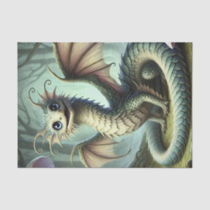Drake Jabberwocky Schattig Fantasie Wezen Kunst Tissuepapier