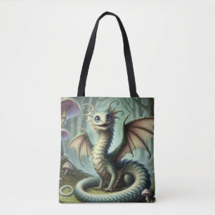 Drake Jabberwocky Schattig Fantasie Wezen Kunst Tote Bag