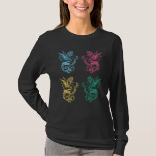 Drake Kunst Grafisch Retro Antiek T-shirt