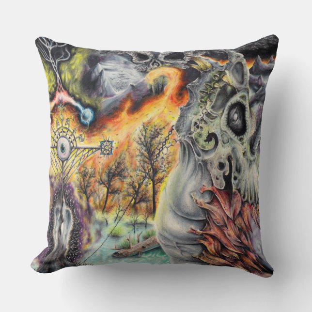 DRAKE: Liefde en passie - Fantasy-kunstwerk Kussen (Voorkant)