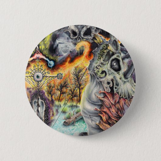 DRAKE: Liefde en passie - Fantasy-kunstwerk Ronde Button 5,7 Cm (Voorkant)