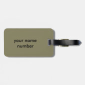 Drake mallard tijdens de vlucht bagagelabel (Achterkant horizontaal)