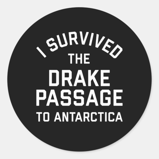 Drake Passage Antarctica Ronde Sticker (Voorkant)