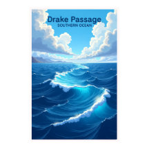 Drake Passage Zuidelijke Oceaan Reisposter