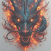 Drakekop Met Felle Ogen Sticker (Voorkant)