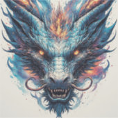 Drakekop Met Felle Ogen Sticker (Voorkant)