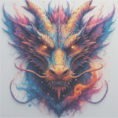 Drakekop Met Felle Ogen Sticker (Voorkant)
