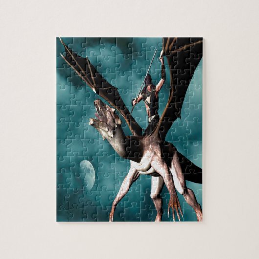 Drakelucht krijger legpuzzel (Verticaal)