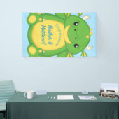 Draken Baby Shower Blauw Spandoek (Beurs)