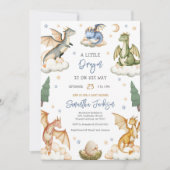 Draken Baby Shower Uitnodiging (Voorkant)