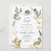 Draken Baby Shower Uitnodiging (Voorkant)