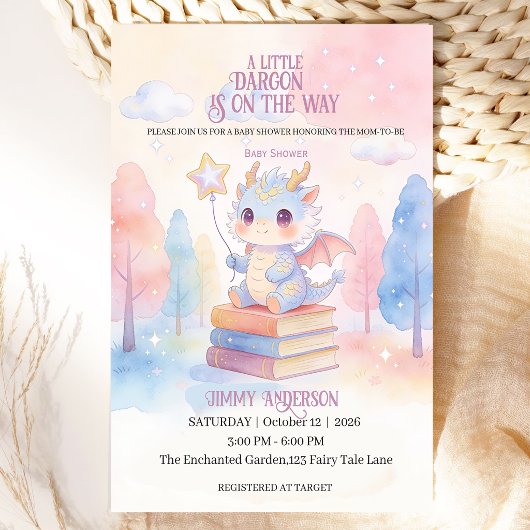 Draken Baby Shower Uitnodiging
