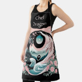 Draken Bloemen Berg Roze Sage Blauwgroen Schort (Insitu)