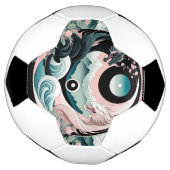 Draken Bloemen Berg Roze Sage Blauwgroen Voetbal (Gedraaid)