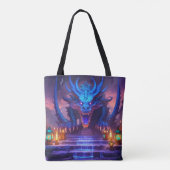 Draken boodschappentassen tote bag (Achterkant)