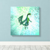 Draken Breath Canvas Print (Insitu (Houten vloer))