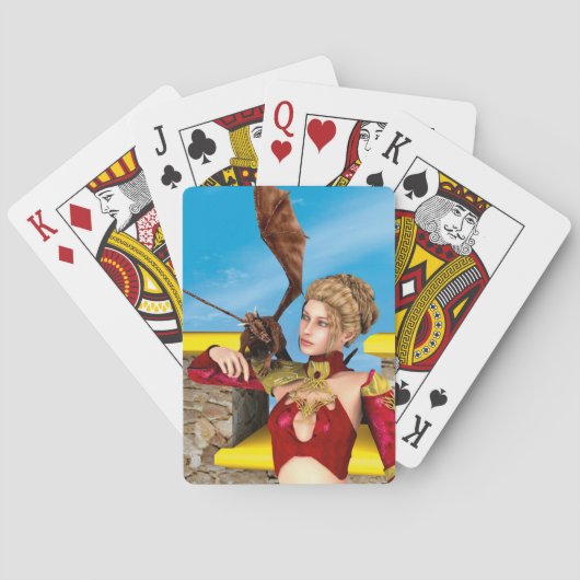 Draken Dame Speelkaarten (Achterkant)