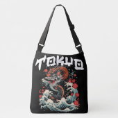 Draken Dans Japans Retro Zeegezicht Crossbody Tas (Voorkant)