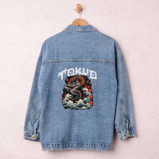 Draken Dans Japans Retro Zeegezicht Denim Jacket (Hangar)