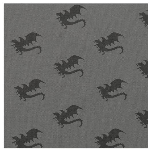Draken DND Silhouetten Grijs Stof (Close Up)