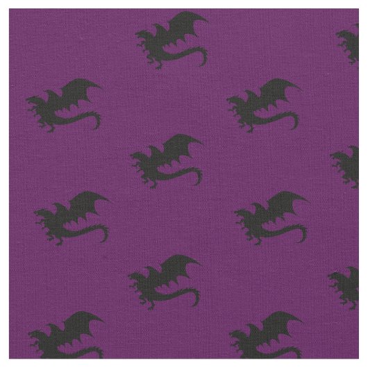 Draken DND Silhouetten Paarse Stof (Close Up)