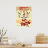 Draken Doder Ridder Jongen Verjaardagsfeestje Poster (Keuken)