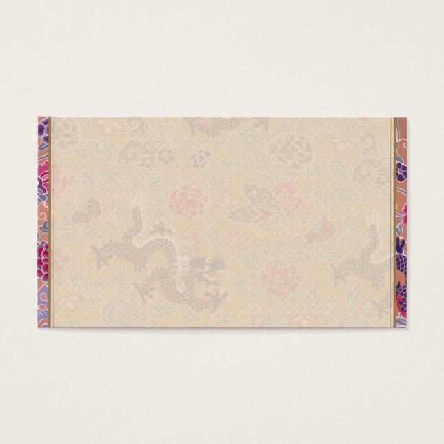 Draken en bloemen visitekaartjes (Voorkant)