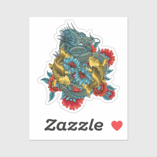 Draken en Kois Sticker (Vel)