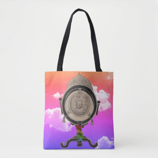Draken en oude trom in de wolken tote bag (Voorkant)
