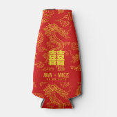 Draken en Phoenix | Dubbel geluk Flesjeskoeler (Voorkant)