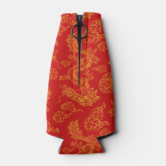 Draken en Phoenix | Dubbel geluk Flesjeskoeler (Achterkant)