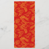 Draken en Phoenix | Massief rood thememenu Menu (Achterkant)