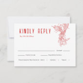 Draken en Phoenix | Trouwen RSVP + Maaltijdkeuze (Voorkant)