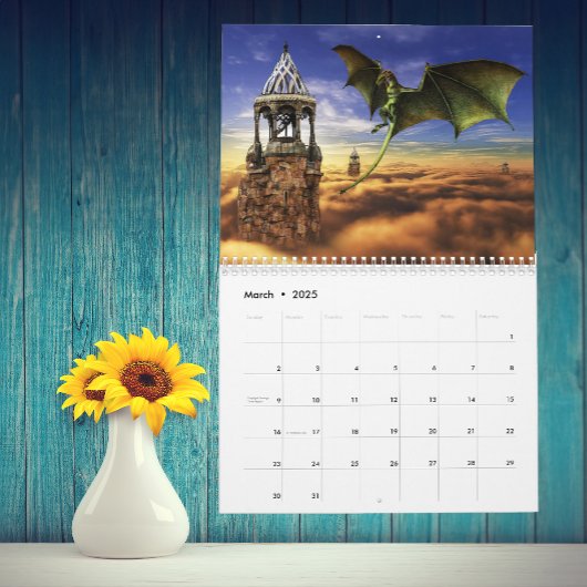 Draken Fantasy Kunst Kies elk jaar Kalender