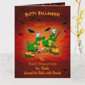 Draken - Fijne Halloween ! Vandaag ga ik koken Kaart (Gele Bloem)