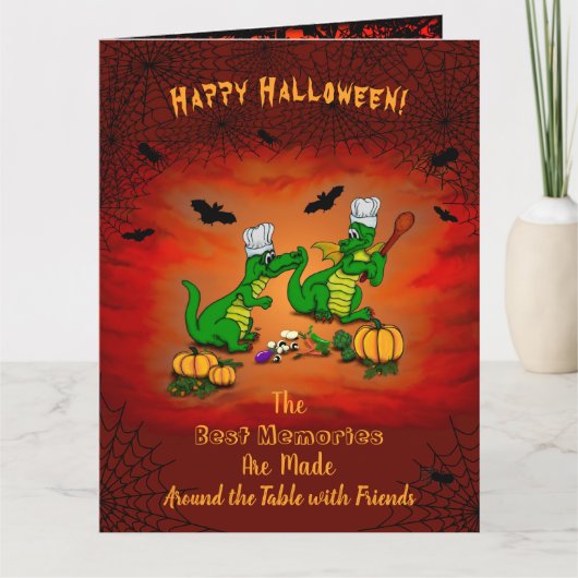 Draken - Fijne Halloween ! Vandaag ga ik koken Kaart (Voorkant)